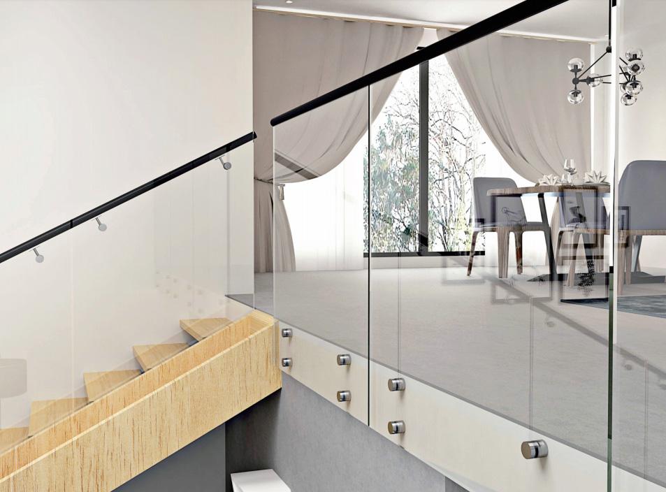 樓梯玻璃扶手安裝：現代空間的透明之美