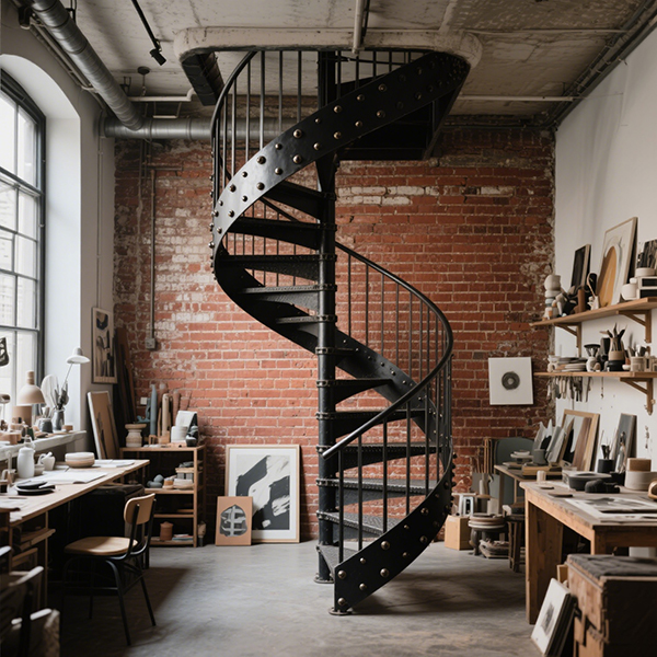 鐵藝旋轉(zhuǎn)樓梯