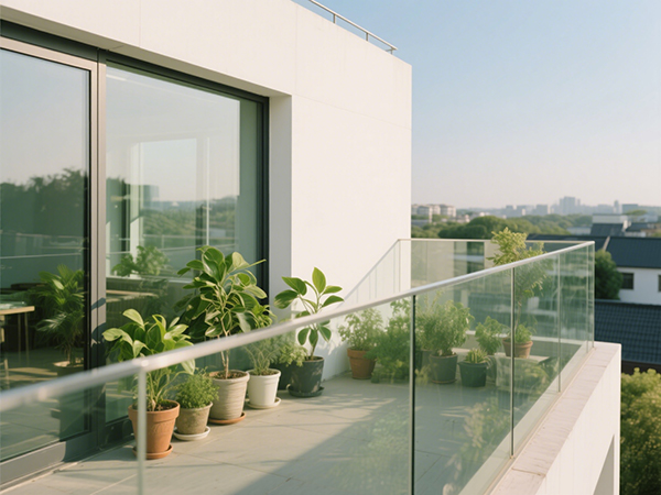 樓頂露臺圍欄用玻璃護欄的利弊分析